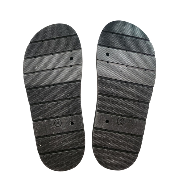 EUC RACHEL ROY FAUX FUR BUCKLE SLIDES SANDALS  TAUPE BLUSH SZ6 - Picture 4 of 7